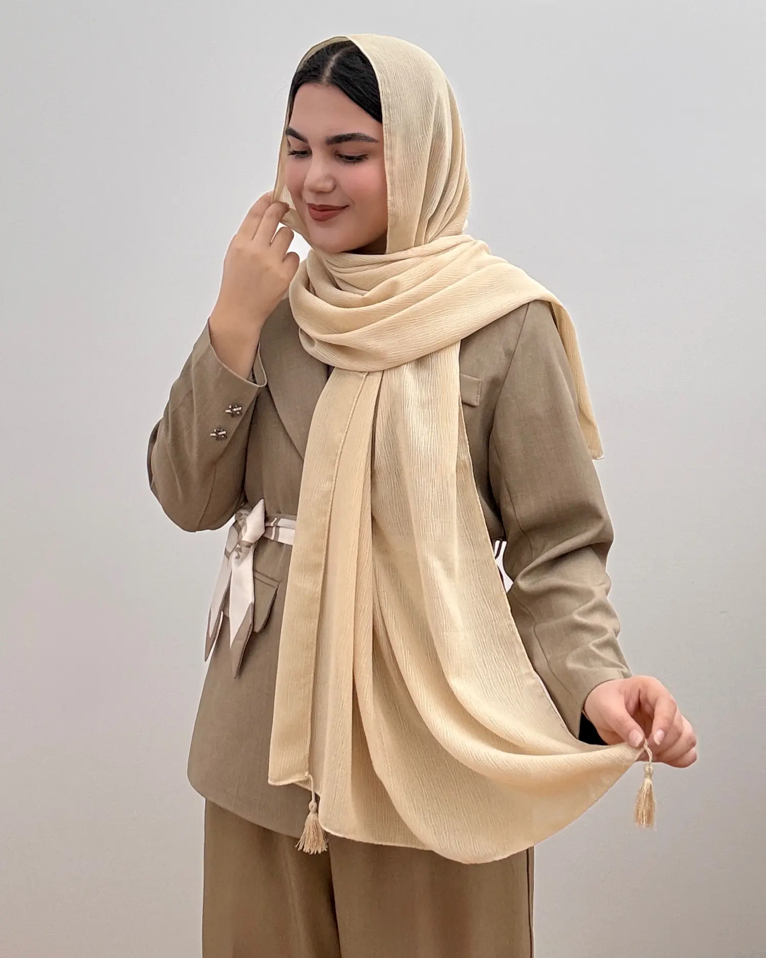 شال حریر مدل درختی